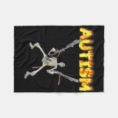 Autisme Skelet Grappig Vreemd Specifiek Dank Meme  Fleece Deken (Voorkant (Horizontaal))