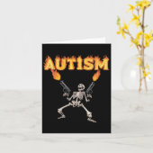 Autisme Skelet Grappig Vreemd Specifiek Dank Meme Kaart (Gele Bloem)