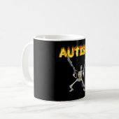 Autisme Skelet Grappig Vreemd Specifiek Dank Meme Koffiemok (Voorkant links)