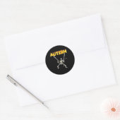 Autisme Skelet Grappig Vreemd Specifiek Dank Meme  Ronde Sticker (Envelop)