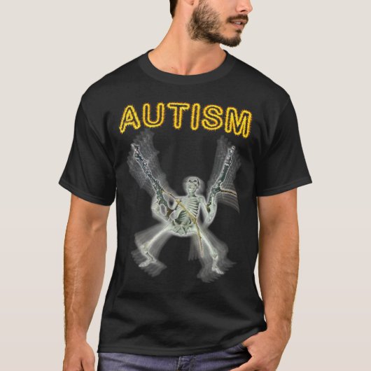 Autisme Skelet Meme Grappige Mannen Vrouwen Kinder T-shirt (Voorkant)