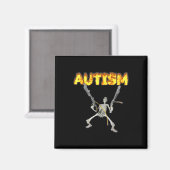 Autisme skelet meme magneet (Voorkant / Achterkant)