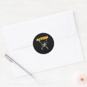 Autisme skelet meme ronde sticker (Envelop)