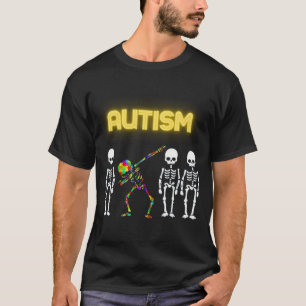 Autisme skelet meme t-shirt