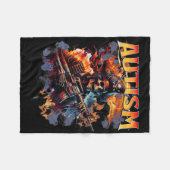 Autisme Skelet memetisme Autistisch Skelet Autisme Fleece Deken (Voorkant (Horizontaal))