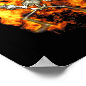 Autisme Skelet Pistolen Funny Fire Botten Spooky Poster (Hoek)