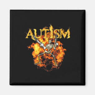 Autisme Skelet Pistolen Grappig Vuur Botten Grieze Magneet