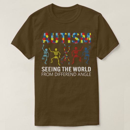 Autisme Skeleton die de wereld van een ander ziet T-shirt (Design voorkant)