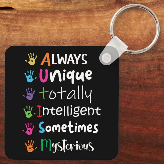 Autisme Sleutelhanger (Achterkant)