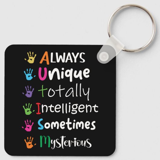 Autisme Sleutelhanger (Achterkant)