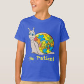 Autisme Snail - bewerkbare bijschrift T-shirt (Voorkant)