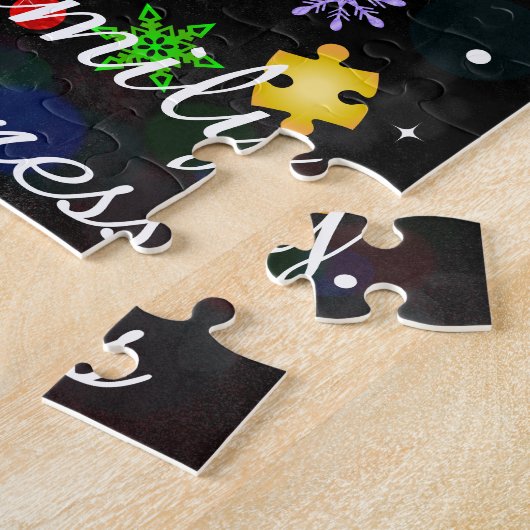 Autisme Sneeuwvlok Kerstboom Legpuzzel (Zijkant)