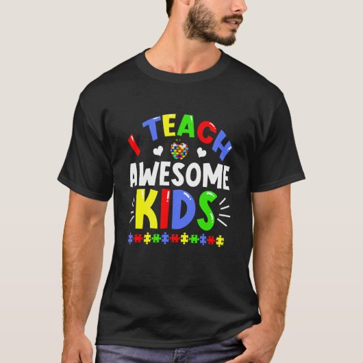 Autisme Speciaal Onderwijs Docent  Puzzelstuk T-shirt (Voorkant)