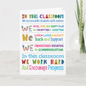 Autisme Speciale Ed Leraar Waardering Kaart (Voorkant)