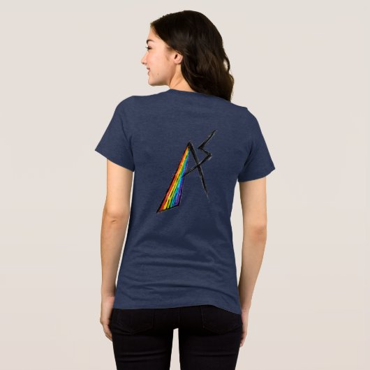 Autisme Spectrum AS Symbool | Moderne Regenboog Tri-Blend Shirt (Achterkant volledig)