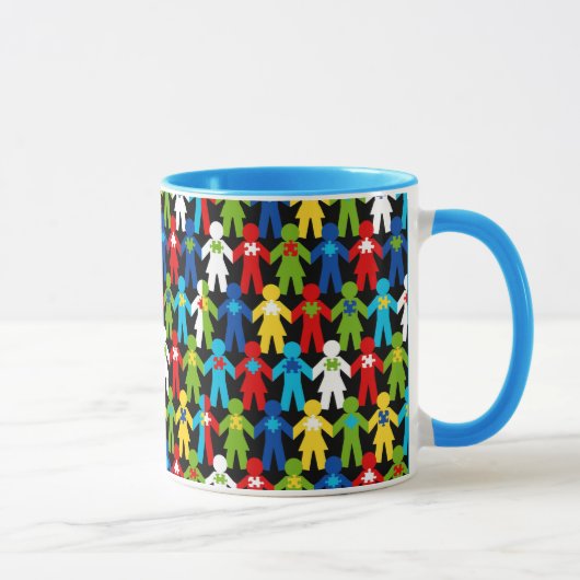 Autisme Spectrum Awareness Puzzle Coffee Cup Mok (Rechts)