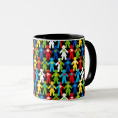 Autisme Spectrum Awareness Puzzle Coffee Cup Mok (Voorkant rechts)