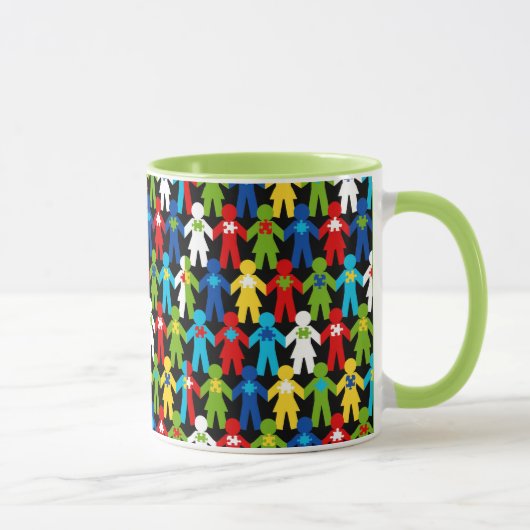 Autisme Spectrum Awareness Puzzle Coffee Cup Mok (Rechts)