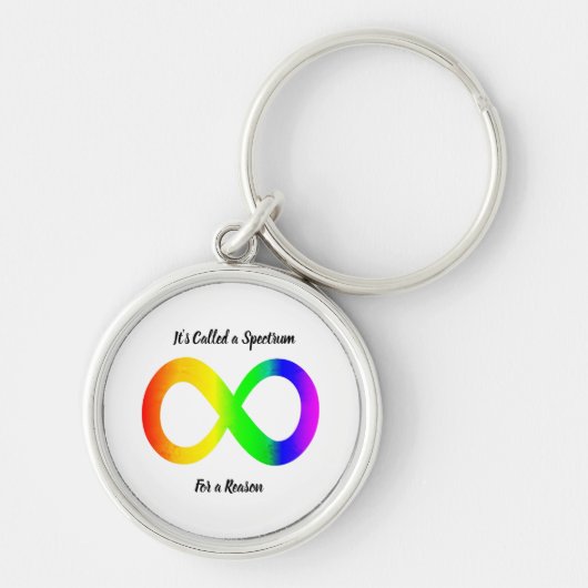 Autisme Spectrum Bewustzijnsleutelring van Metaal Sleutelhanger (Voorkant)