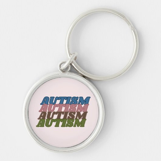Autisme Spectrum Geniet van kleurrijk Sleutelhanger (Voorkant)