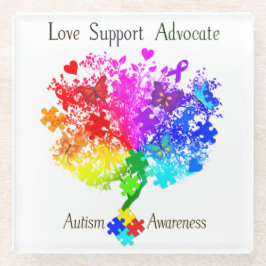 Autisme Spectrum Tree Glazen Onderzetter