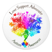 Autisme Spectrum Tree Keramische Knop (Voorkant)