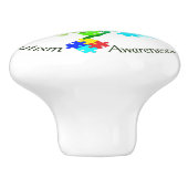 Autisme Spectrum Tree Keramische Knop (Zijkant)