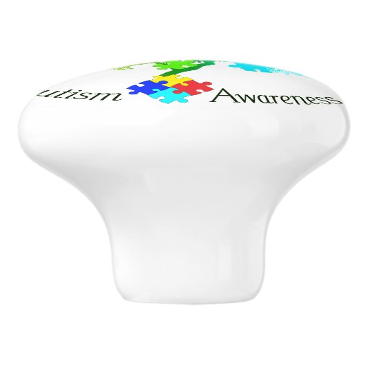 Autisme Spectrum Tree Keramische Knop (Zijkant)