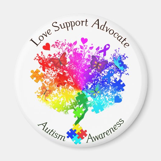 Autisme Spectrum Tree Magneet (Voorkant)