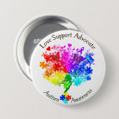 Autisme Spectrum Tree Ronde Button 7,6 Cm (Voorkant /achterkant)