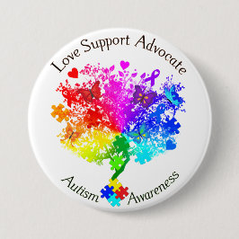 Autisme Spectrum Tree Ronde Button 7,6 Cm