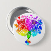 Autisme Spectrum Tree Ronde Button 7,6 Cm (Voorkant /achterkant)