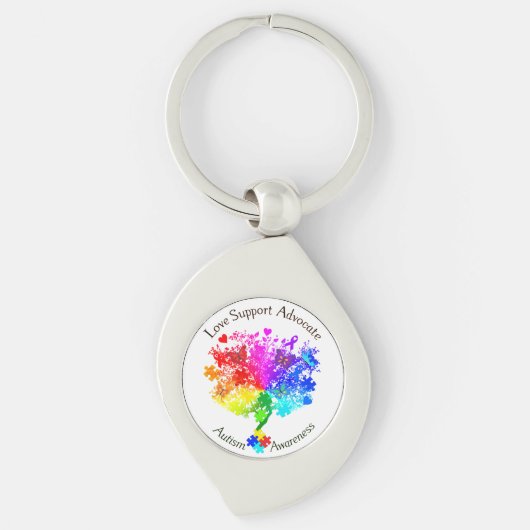 Autisme Spectrum Tree Sleutelhanger (Voorkant)