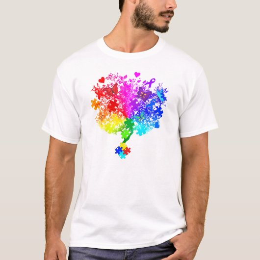 Autisme Spectrum Tree T-shirt (Voorkant)