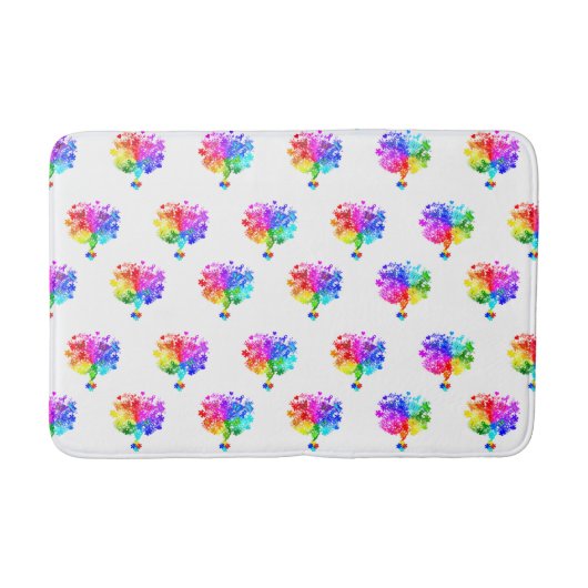 Autisme Spectrum Trees Badmat (Voorkant)