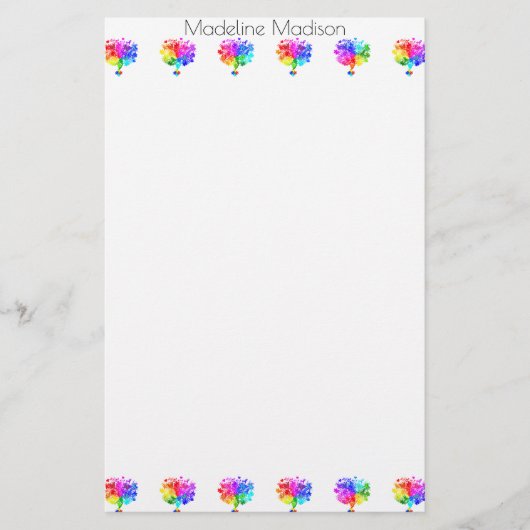 Autisme Spectrum Trees Briefpapier (Voorkant)