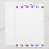 Autisme Spectrum Trees Briefpapier (Voorkant / Achterkant)