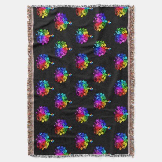 Autisme Spectrum Trees Deken (Voorkant Verticaal)