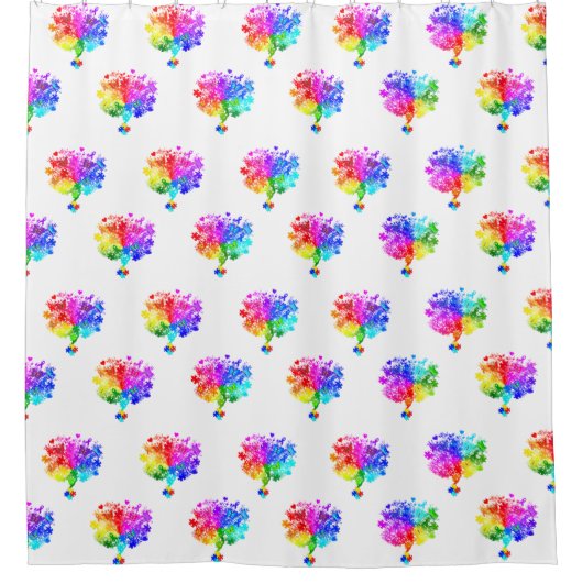 Autisme Spectrum Trees Douchegordijn (Voorkant)