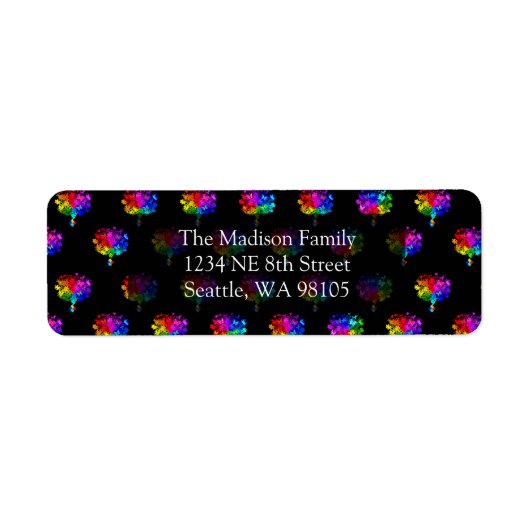 Autisme Spectrum Trees Etiket (Voorkant)