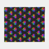 Autisme Spectrum Trees Fleece Deken (Voorkant (Horizontaal))