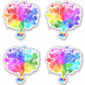 Autisme Spectrum Trees Sticker (Voorkant)