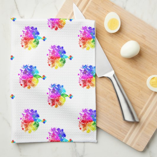 Autisme Spectrum Trees Theedoek (Quarter Fold)