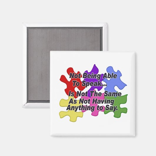 Autisme spraak magneet (Voorkant / Achterkant)