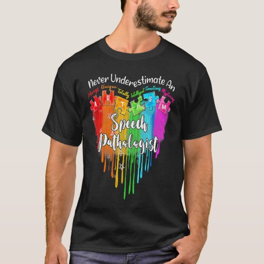 Autisme spraaktaalpatholoog Legpuzzel H T-shirt (Voorkant)