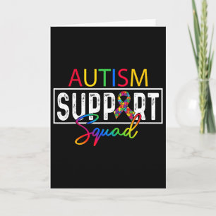 Autisme Squad Bewustzijn Autisme Ondersteuning Tea Kaart