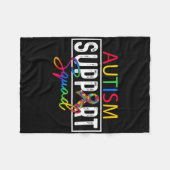 Autisme Squad Bewustzijn Autisme Support Team Groe Fleece Deken (Voorkant (Horizontaal))
