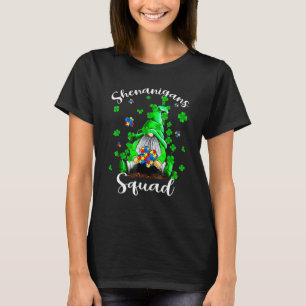 Autisme St Patrick's Day Shenanigans Squad Gnomes T-shirt