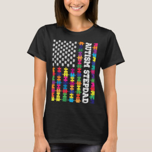 autisme Stepdad Patriotic Puzzle American F T-shirt