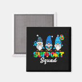 Autisme Steun Team Gnome Kennis Matching Mannen Magneet (Voorkant / Achterkant)